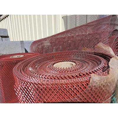 Lot 208 - Lengths of Perforated Steel Mesh & Brackets