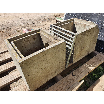 Lot 213 - Outdoor Concrete Box Drains & Single Cover