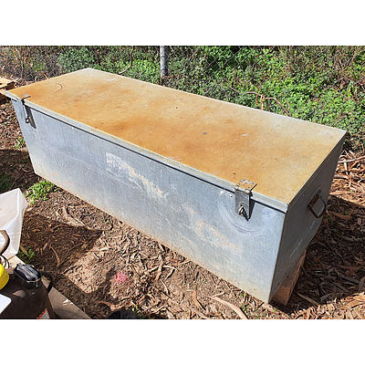 Lot 84 - Galvanised Lockable Tool / Site Box