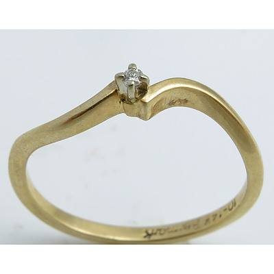 14ct Gold Diamond-Set Ring