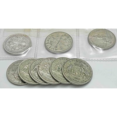 Collection Of Australian Silver Florins Including Commemoratives