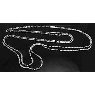 German 835 Pure Silver Double Necklace