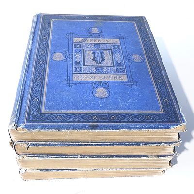 Four Antique Volumes of The Imperial Shakspere, Edited Charles Knight, Virtue & co, London