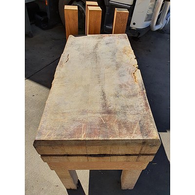 Butchers Chopping Block with 4x New Legs