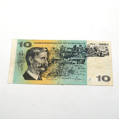 Scarce Commonwealth of Australia $10 Star Note, Phillips/ Randall ZSG43255*