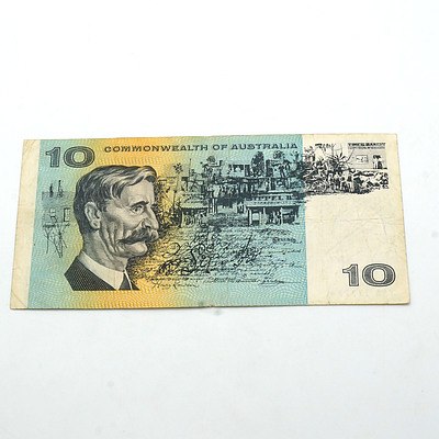 Scarce Commonwealth of Australia $10 Star Note, Coombs/ Wilson ZSA37378*