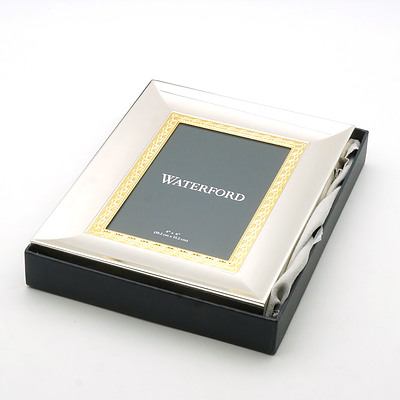 Boxed Waterford Silver Plated Photo Frame