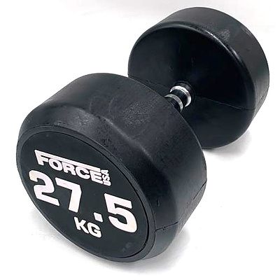 27.5kg Force USA Commercial Round Rubber Dumbbell - Brand New - RRP $151.25