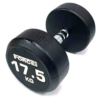 17.5kg Force USA Commercial Round Rubber Dumbbell - Brand New - RRP $96.25