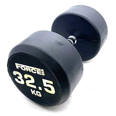 32.5KG Force USA Commercial Round Rubber Dumbbell - Brand New - Total RRP $357.5