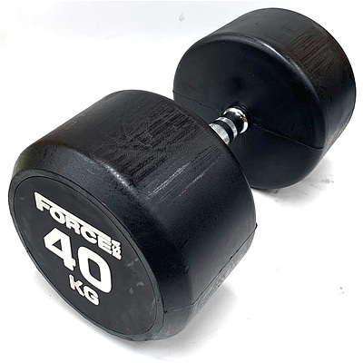 40kg Force USA Commercial Round Rubber Dumbbell - Brand New - RRP $220