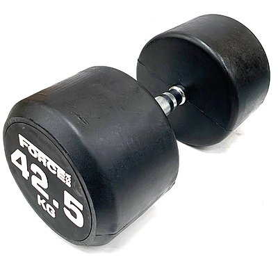 42.5kg Force USA Commercial Round Rubber Dumbbell - Brand New - RRP $233.75