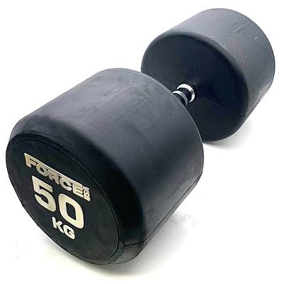 50kg Force USA Commercial Round Rubber Dumbbell - Brand New - RRP $275