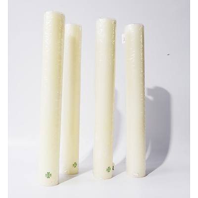 Four Very Large Wax Candles