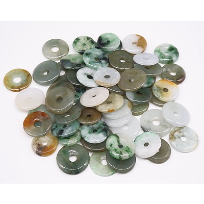 56 Agate Disks in Various Colors