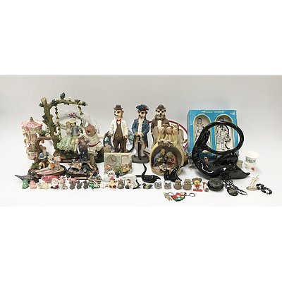 Assorted Ceramic and Other Figures, Statues, Plates and More
