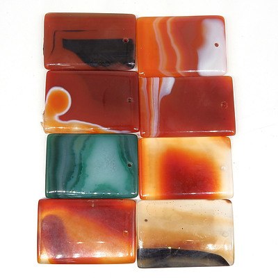 Eight Banded Agate Pendants