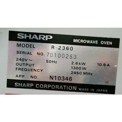 Sharp 1300Watt Commercial Microwave Oven