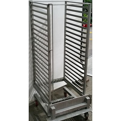 Alto Sham Mobile Commercial Stainless Steel Gastronomy Tray Trolley
