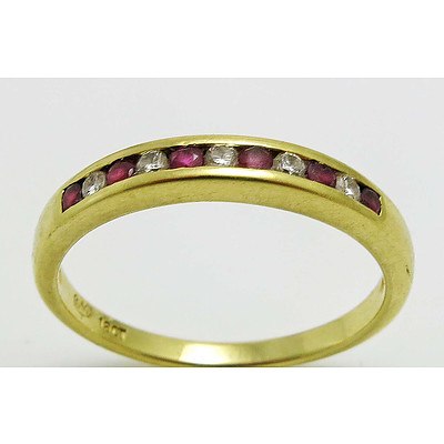 18ct Gold Ruby & Diamond Ring