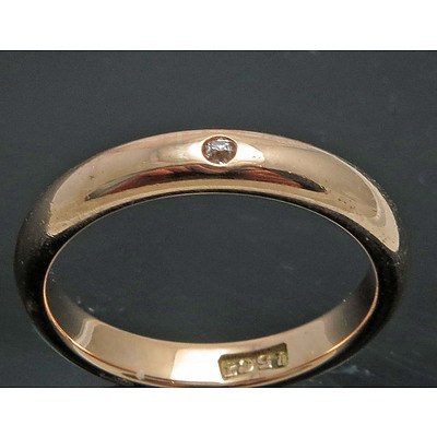 Antique 15ct Rose Gold Diamond--Set Ring