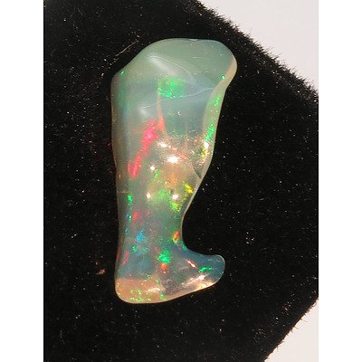 Unset Solid White ""Crystal"" Type Opal