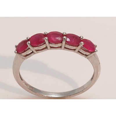 14ct White Gold Ruby Ring