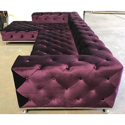 Purple Micro Suede Lounge Suite