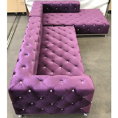 Purple Micro Suede Lounge Suite
