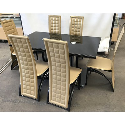 Contemporary Seven Piece Dining Setting - New