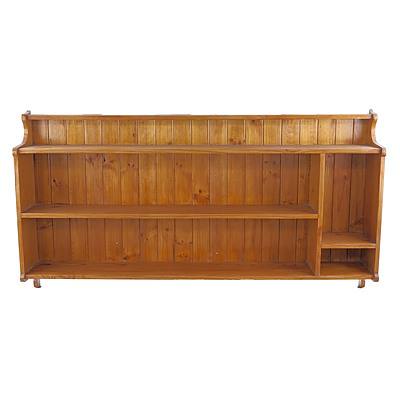 Antique Style Pine Wall Shelf, Later 20th Century