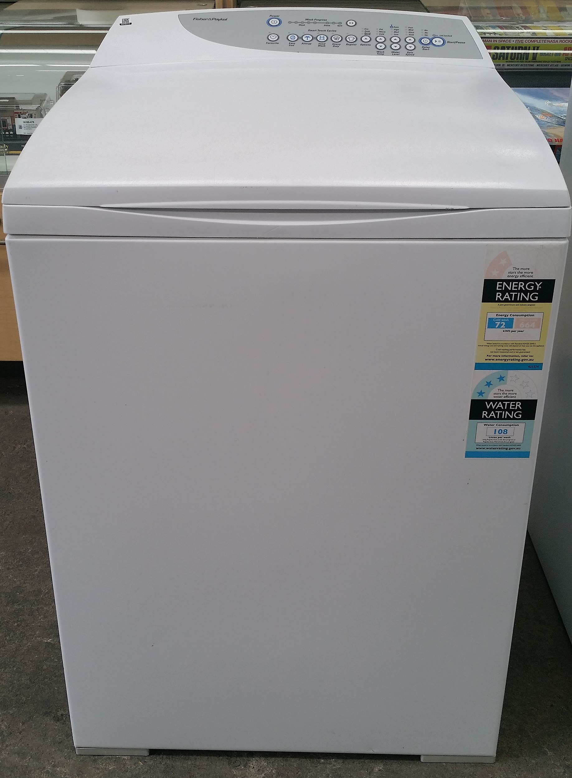 fisher paykel 5.5 kg top loader