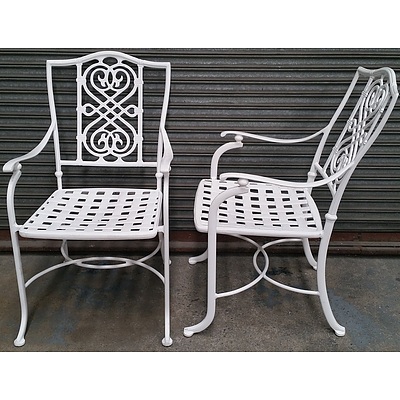 Metal Outdoor Garden Chairs - Lot of 10