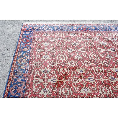 Monumental Wool Pile Karastan Persian Style Machine Made Carpet by Williamsburg Restoration with an All-Over Herati Pattern