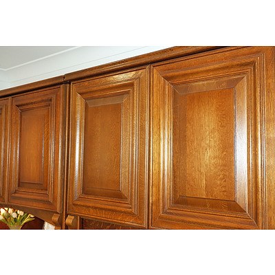 Pair of Dutch Solid Oak Classic Style Modular Cabinets