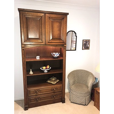Dutch Solid Oak Classic Style Modular Cabinet