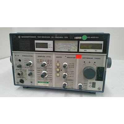 Rohde & Schwarz Messempfänger 20-1000MHz Test Reciever With Metal Case & Original Manual
