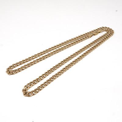 9ct Yellow Gold Filed Curb Link Chain, 74.7g