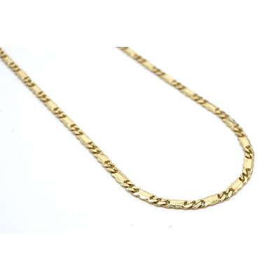 18ct Yellow Gold Fancy Link Chain, 3.75g