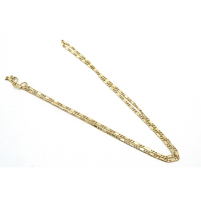 18ct Yellow Gold Fancy Link Chain, 3.75g