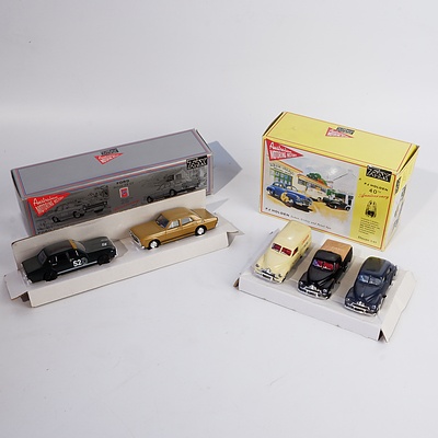 Two Boxed Die Cast 1:43 Scale Car Models by Trax Including Ford Falcon XR GT Road Model and 1967 Gallaher 500 Race Model and  More
