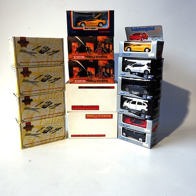 Quantity of Model Cars Including  Welly and Nine Cars from Various Matchbox Series