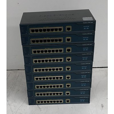 Cisco Catalyst (WS-C2940-8TT-S) 2940 Series Ethernet Switches - Lot of Nine
