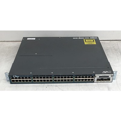 Cisco Catalyst (WS-C3560X-48P-S V01) 3560-X Series PoE+ 48-Port Gigabit Managed Switch