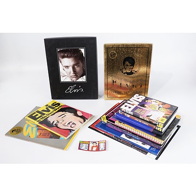 Quantity Elvis Memorabilia Including Elvis Concert Photo Album, Elvis at Graceland, Elvis in his own Words and More