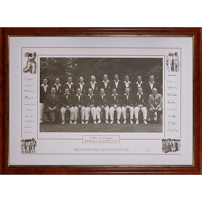 Framed Bradman's Invincible's 1948 Anniversary Limited Edition Print 1515/2000