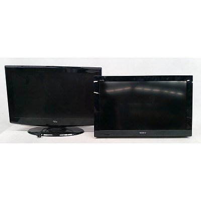 Sony Bravia & Vivo 32-Inch LCD TVs - Lot of Two