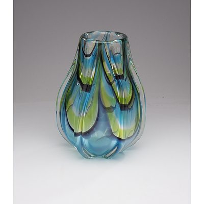 Heavy Murano Art Glass Vase