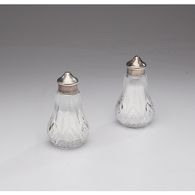 Pair Waterford Crystal Salt and Pepper Pots
