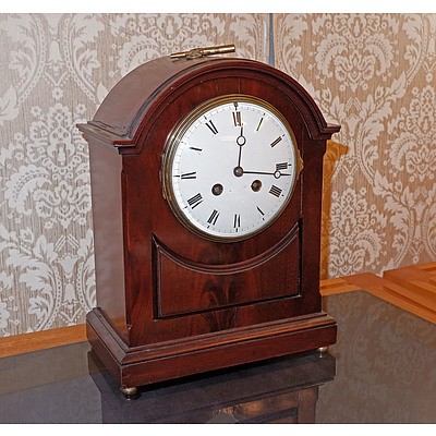 Vintage French Mahogany Cased Mantle Clock